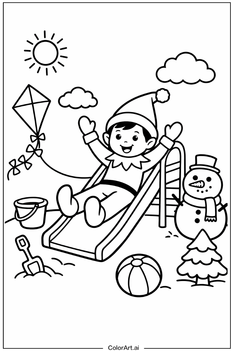 elf on the shelf Playing Outside 4