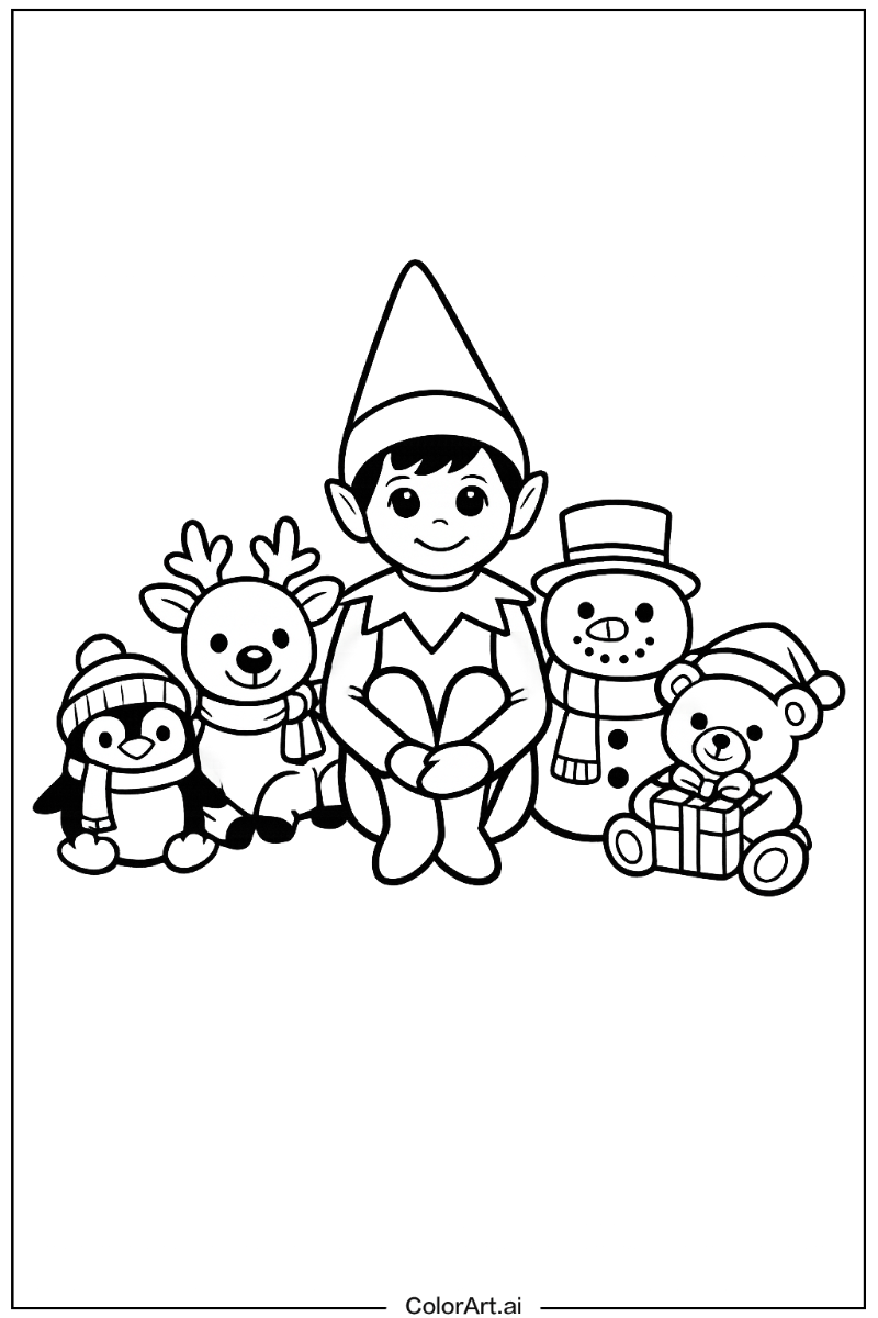 elf on the shelf with Friends 4