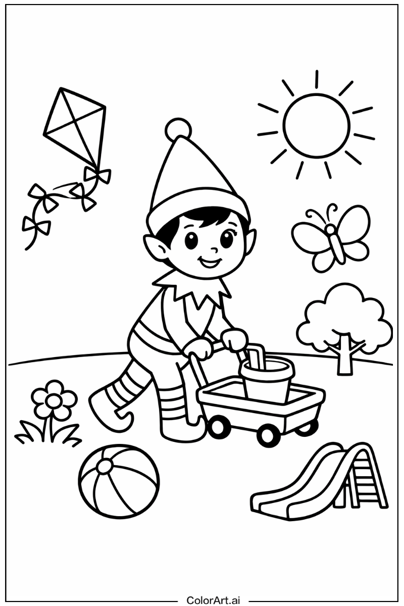 elf on the shelf Playing Outside 5