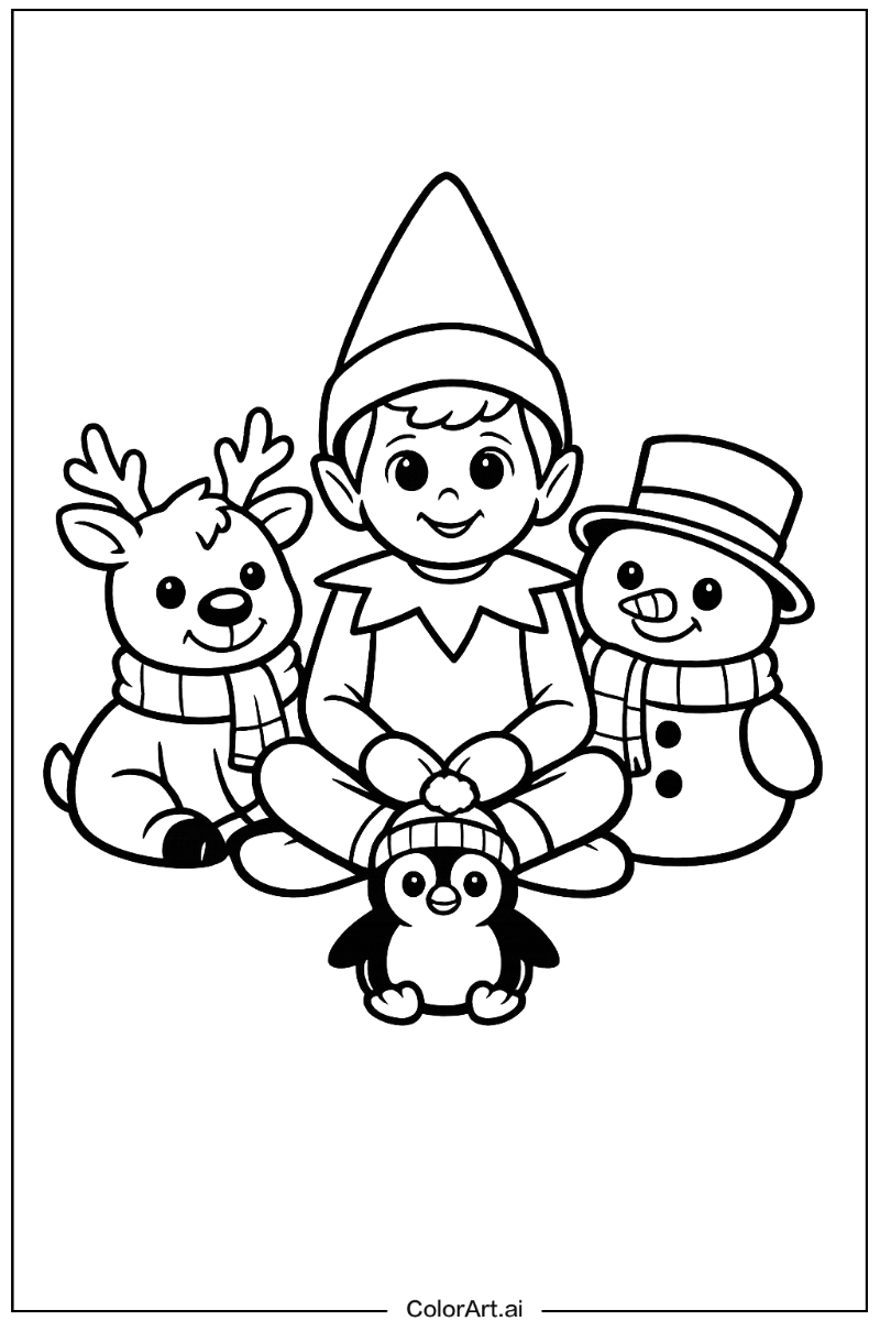 elf on the shelf with Friends 1