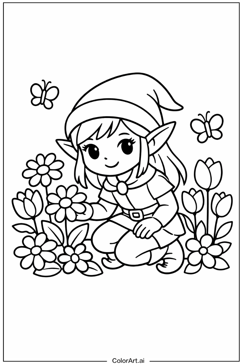 47 Free Elf Coloring Pages