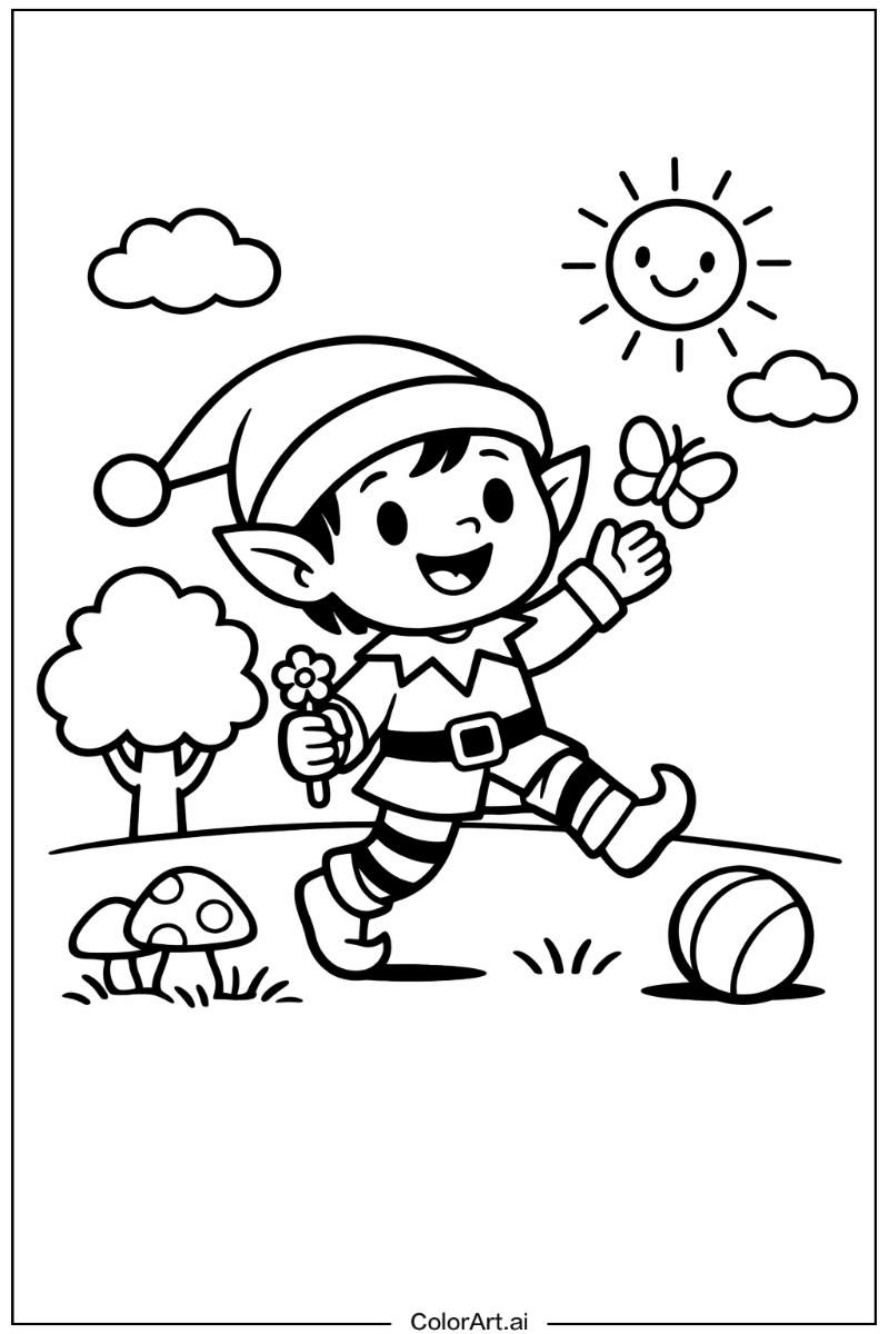 Elf Playing Outside 2