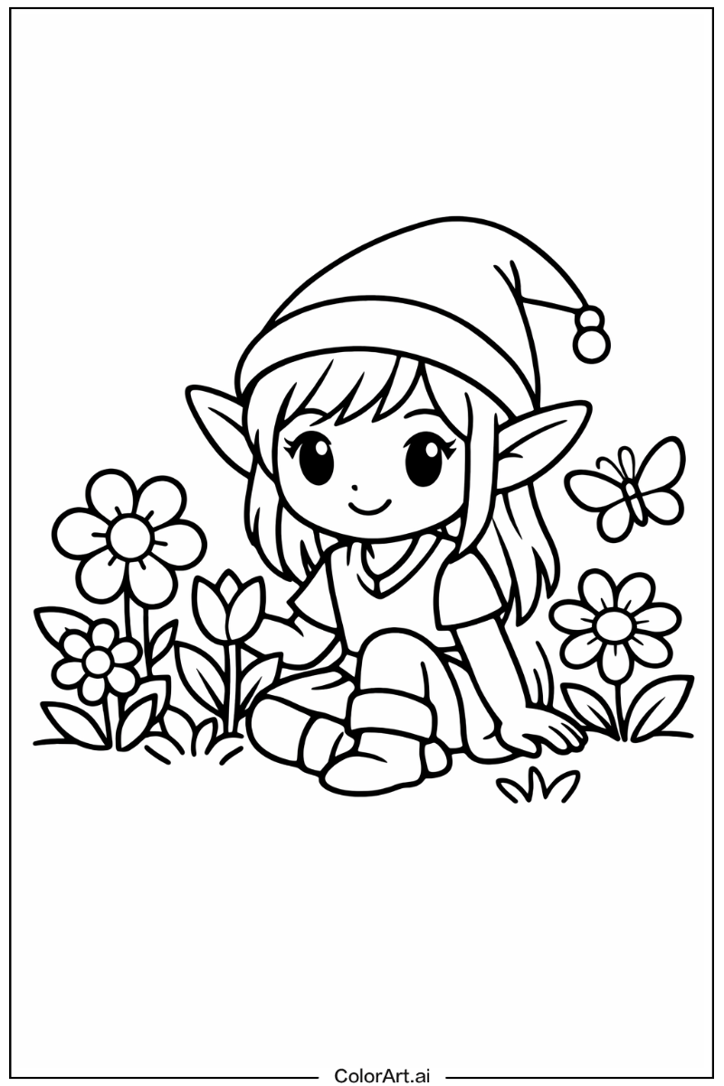 Elf in a Garden 5