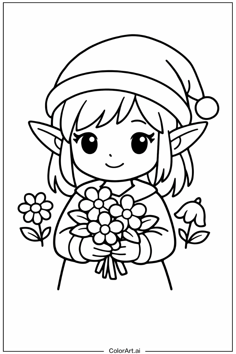 Elf with Flowers 5