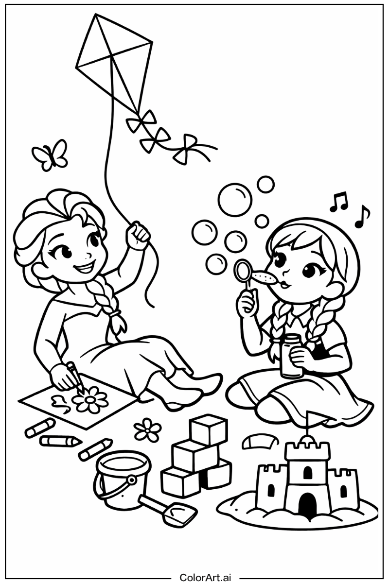 elsa and anna Having Fun 4