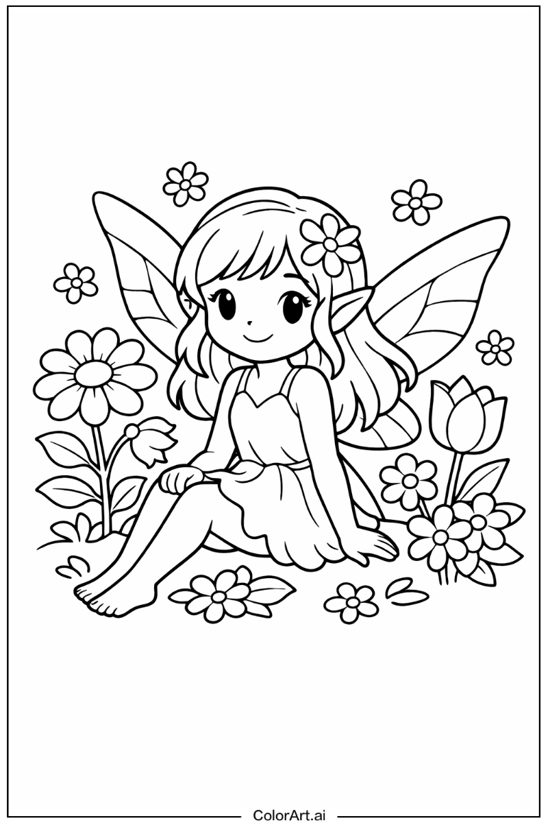 Fairy with Flowers 2