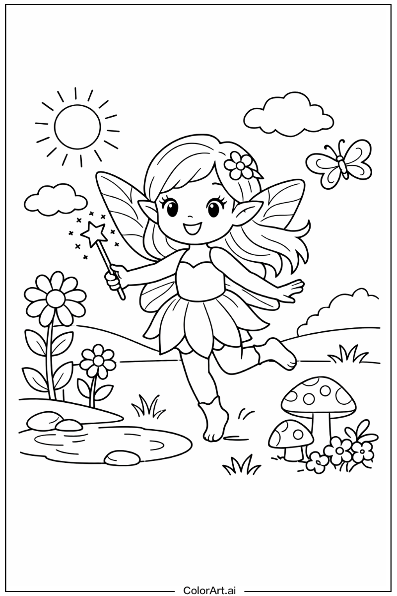 Fairy Playing Outside 3