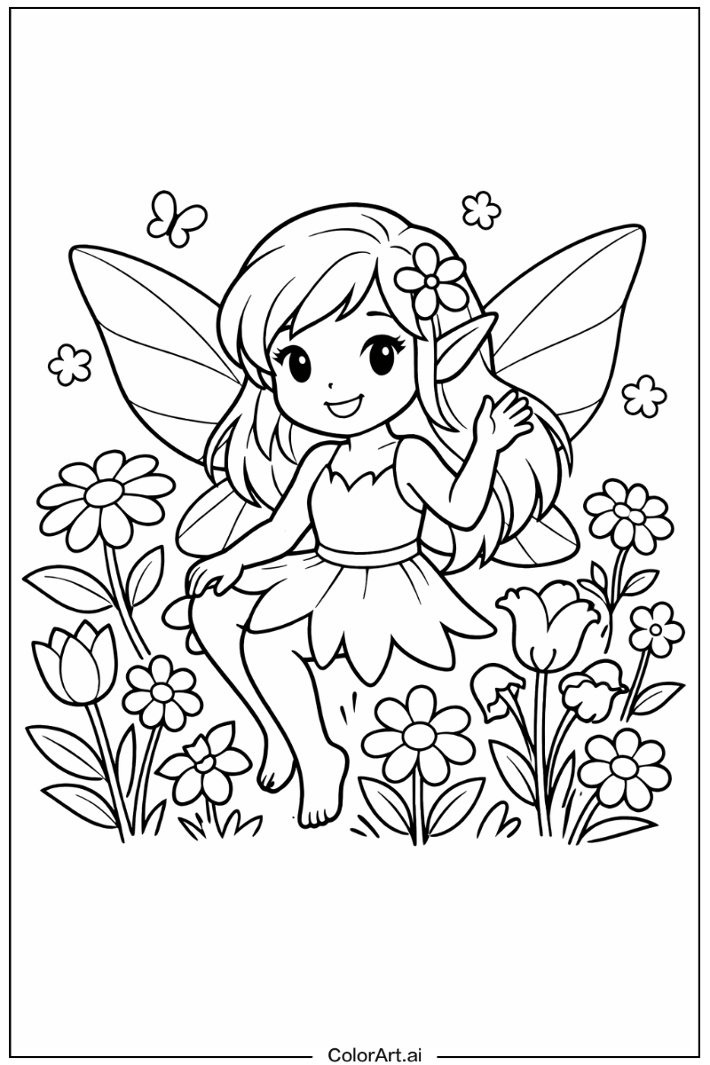 Fairy with Flowers 3