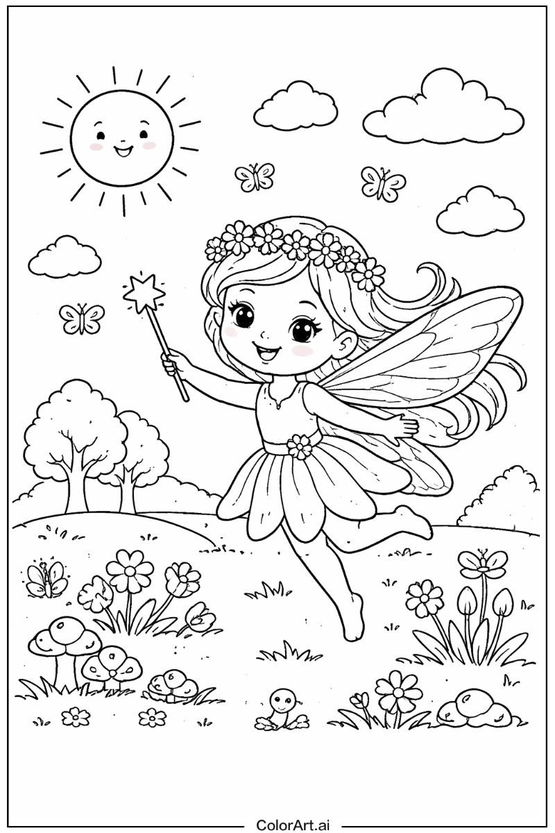 Fairy Playing Outside