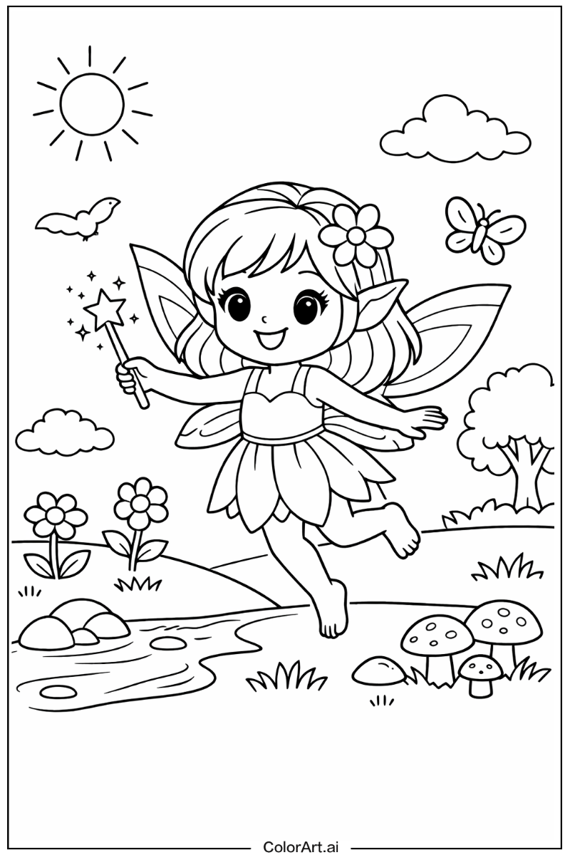 Fairy Playing Outside 4