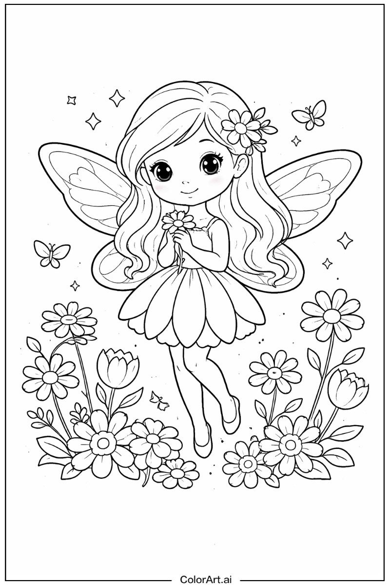 Fairy with Flowers