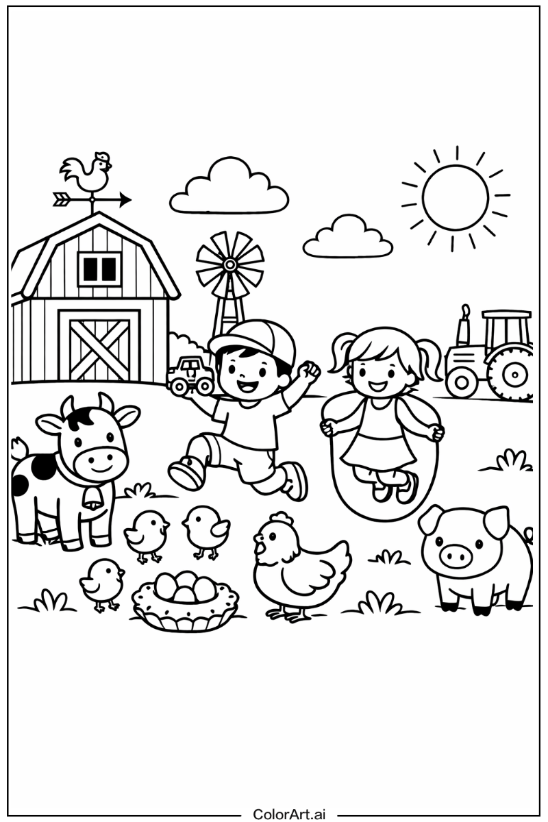 farm Playing Outside 1