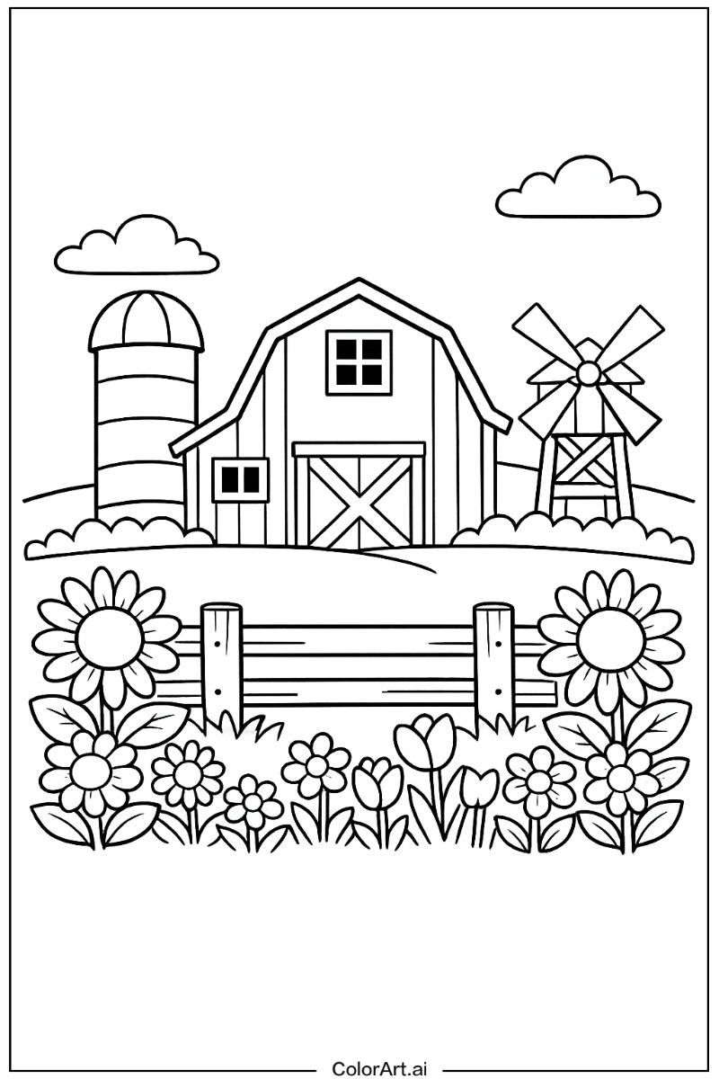 farm with Flowers 1