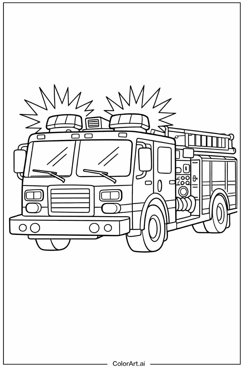 Lights on Fire truck Scene