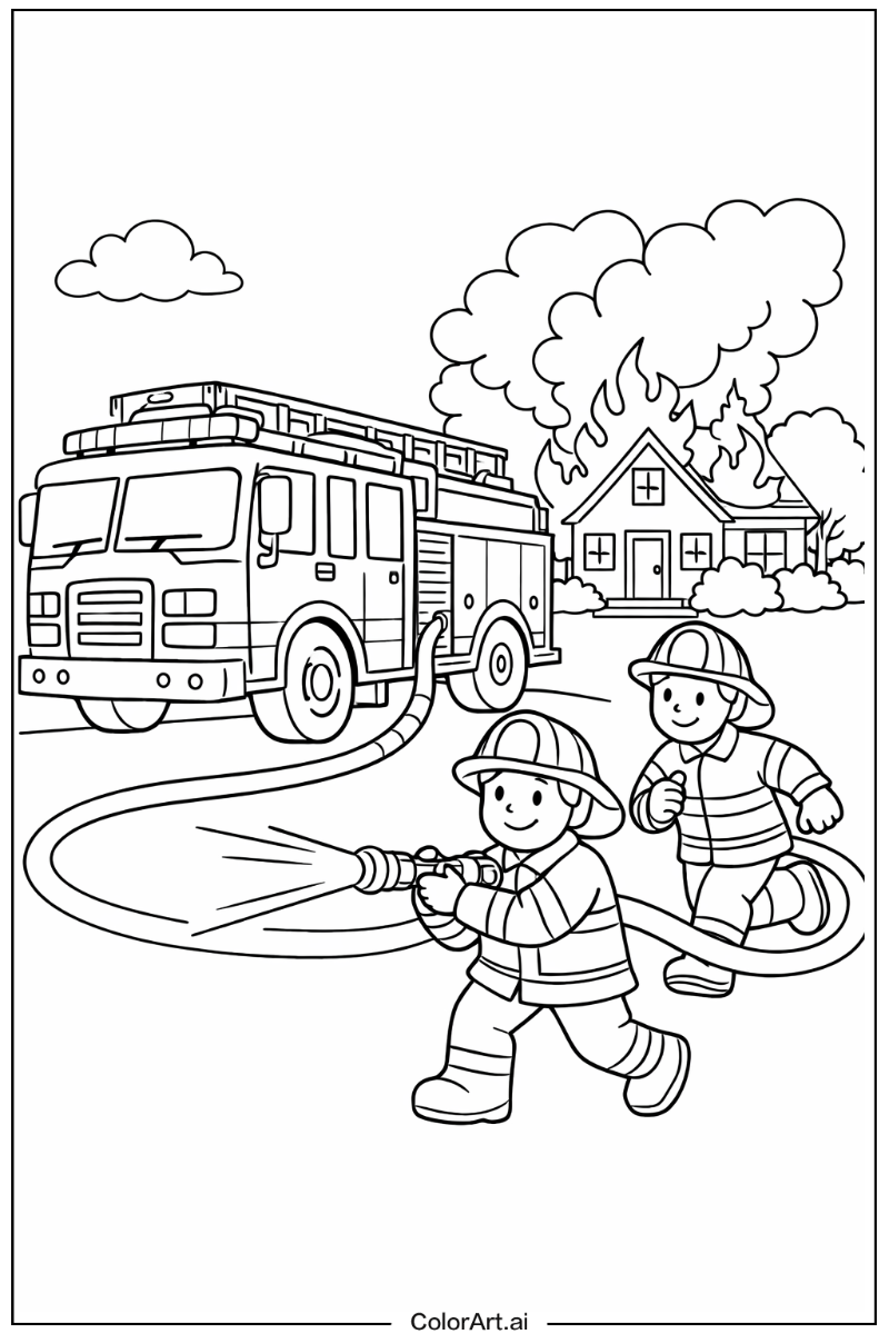 Responding to call Fire truck Design