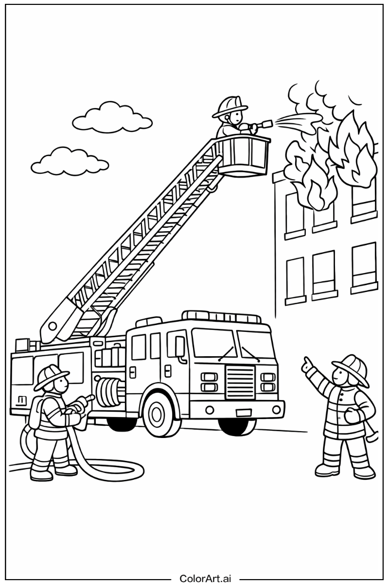 Extending ladder Fire truck Design
