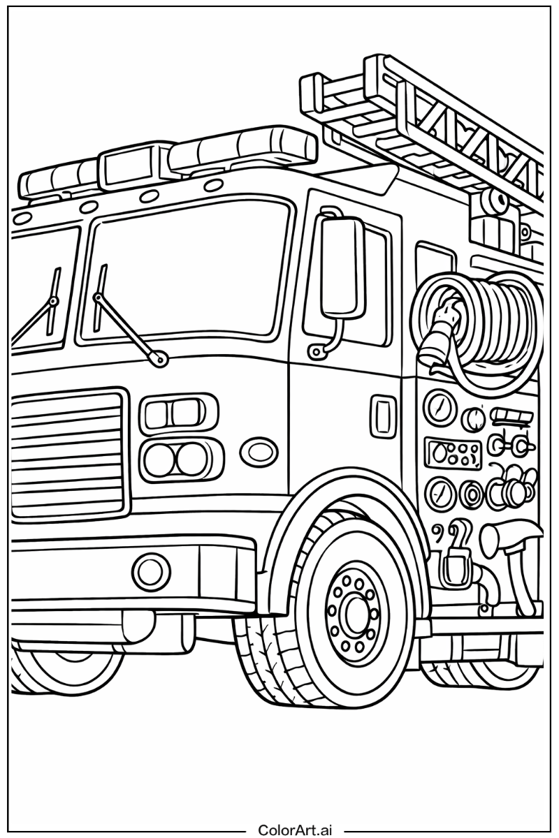 Fire truck with Close-up Theme