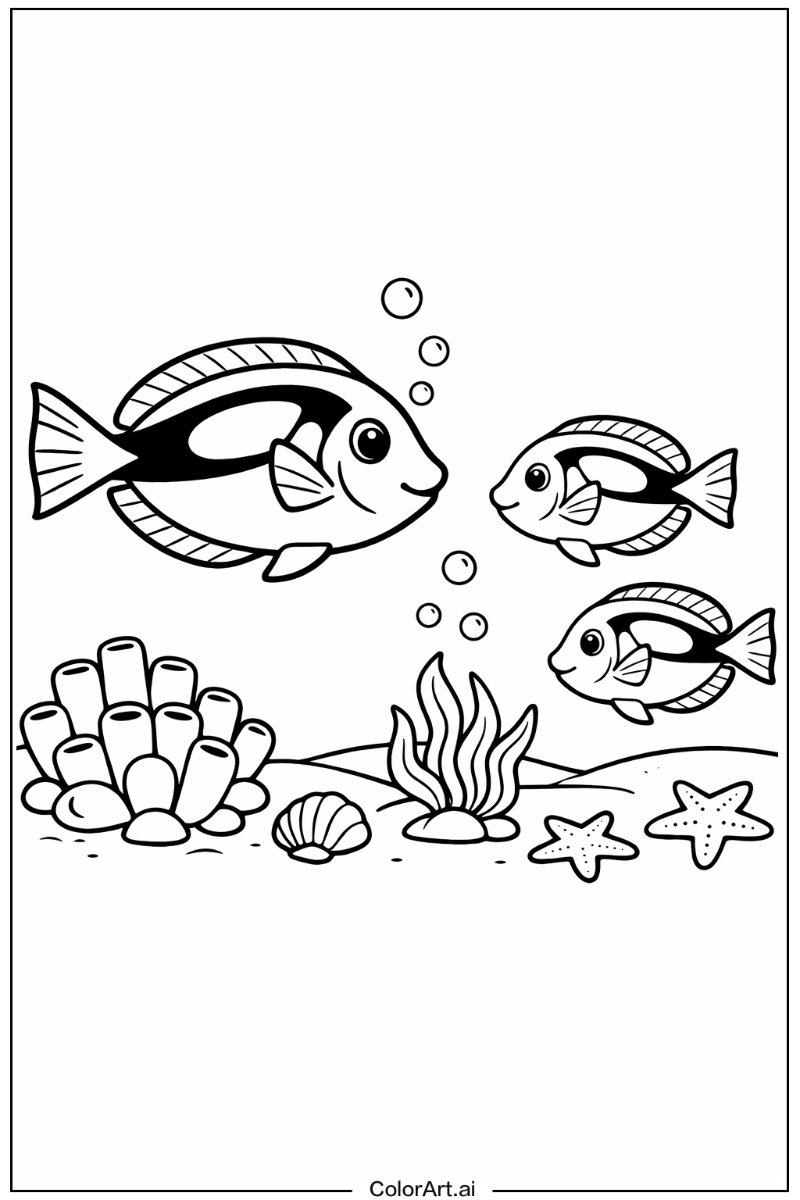 Fish with Tang fish Theme