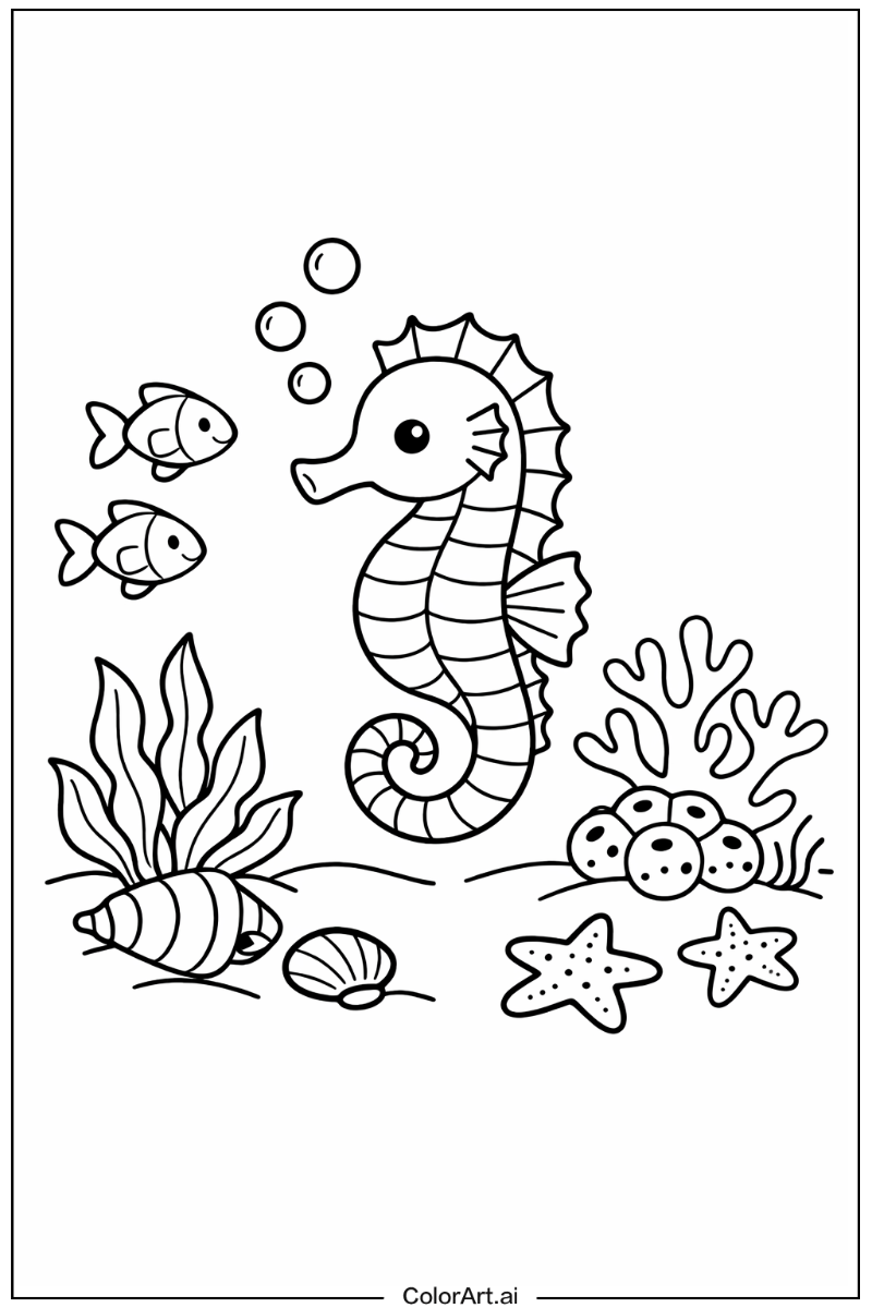 Seahorse Fish Design