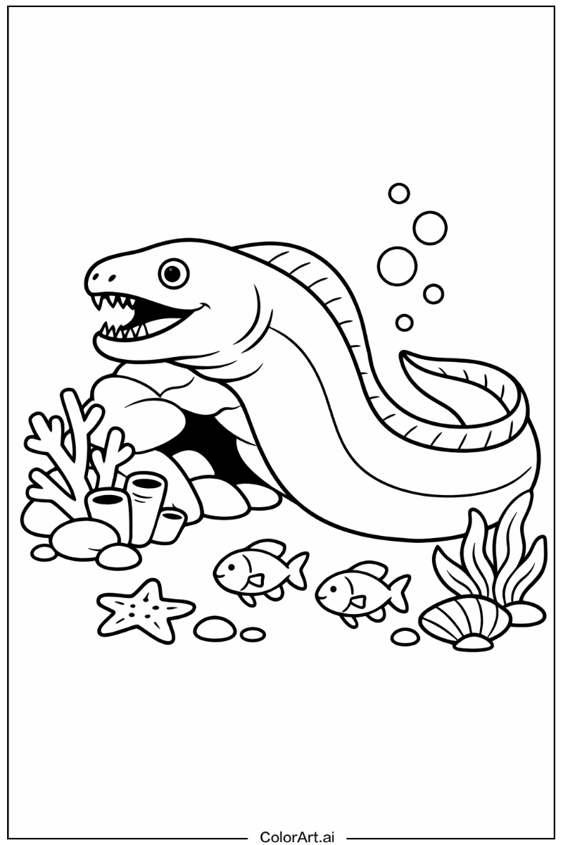 Moray eel Fish Design