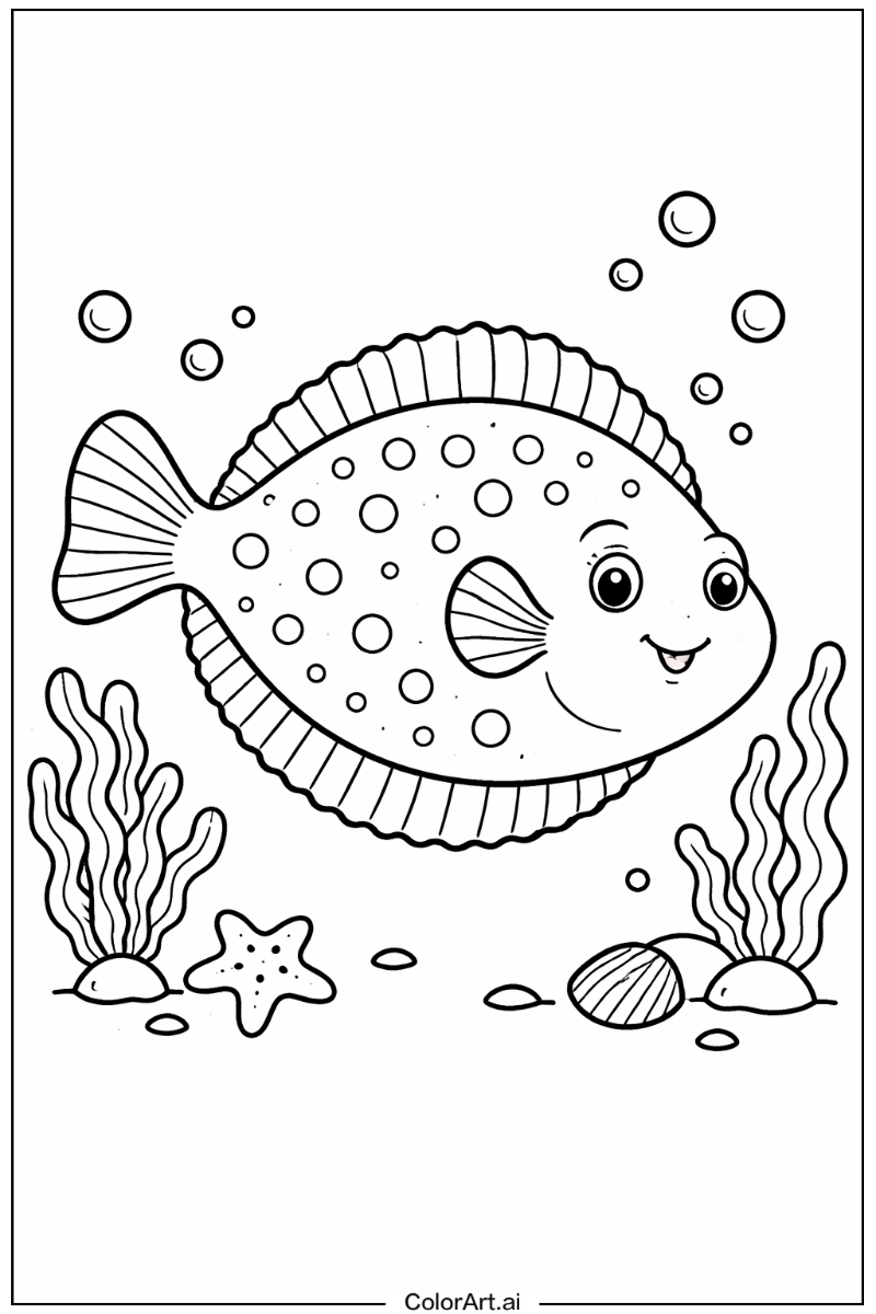 Flounder Fish Scene