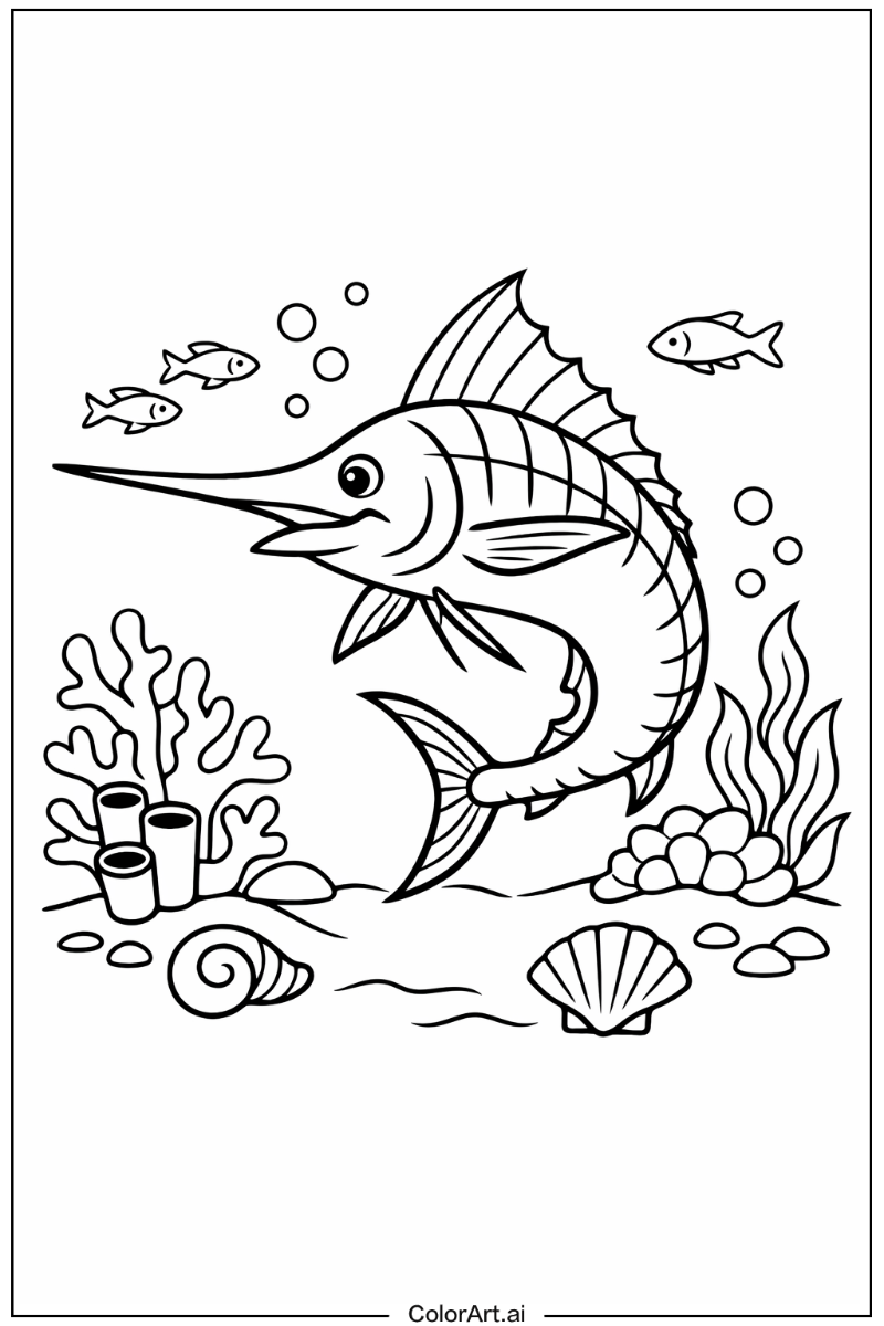 Marlin Fish Scene