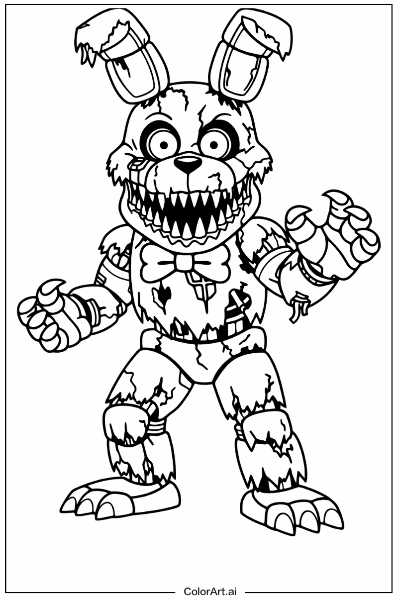 Five nights at freddy's with Nightmare bonnie Theme