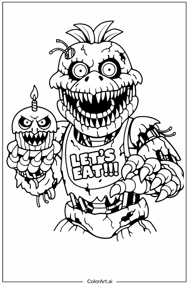 Nightmare chica Five nights at freddy's Design