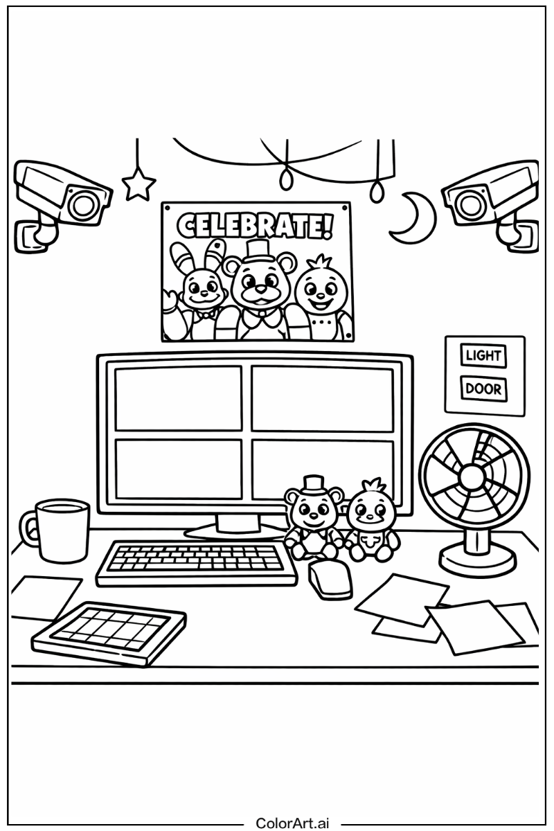 Security office Five nights at freddy's Scene