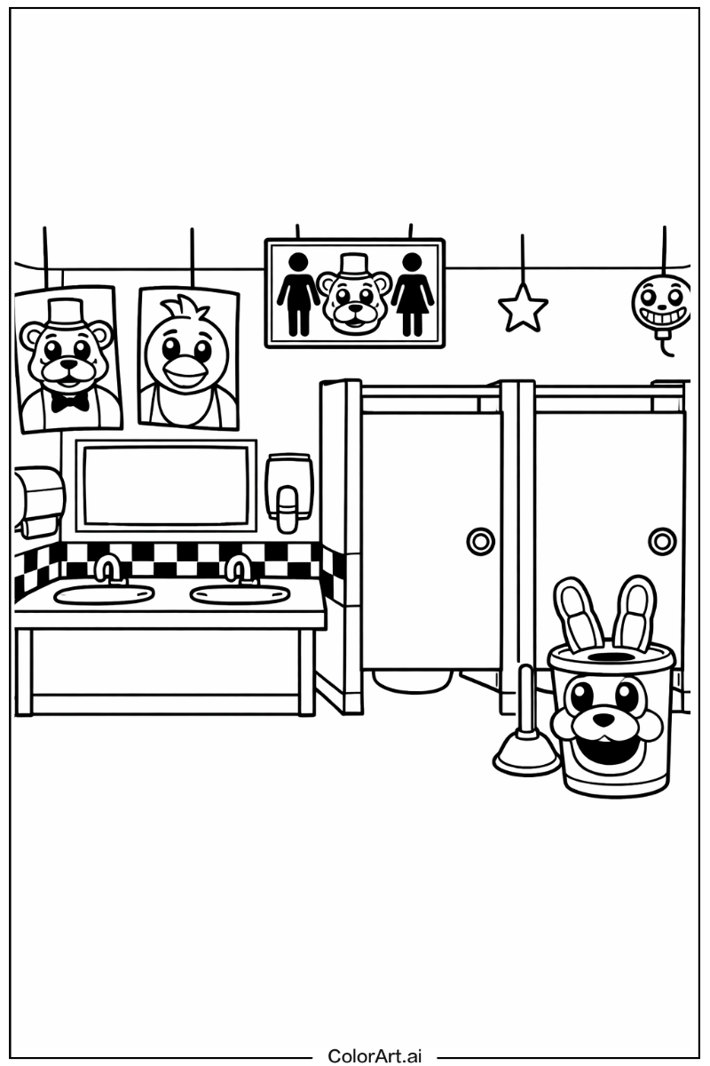 Restrooms Five nights at freddy's Scene