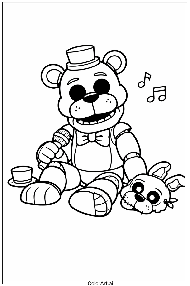 Five nights at freddy's with Golden freddy Theme