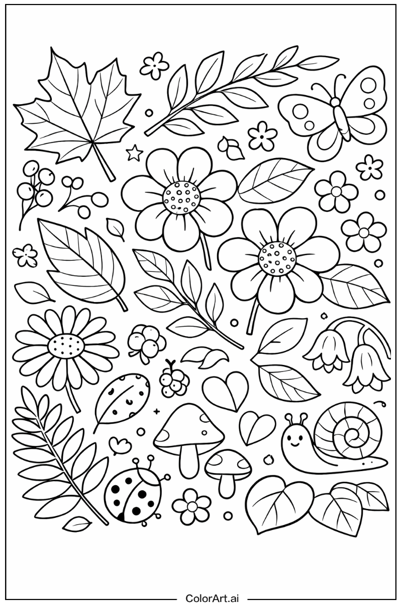 Floral with Leaves Theme