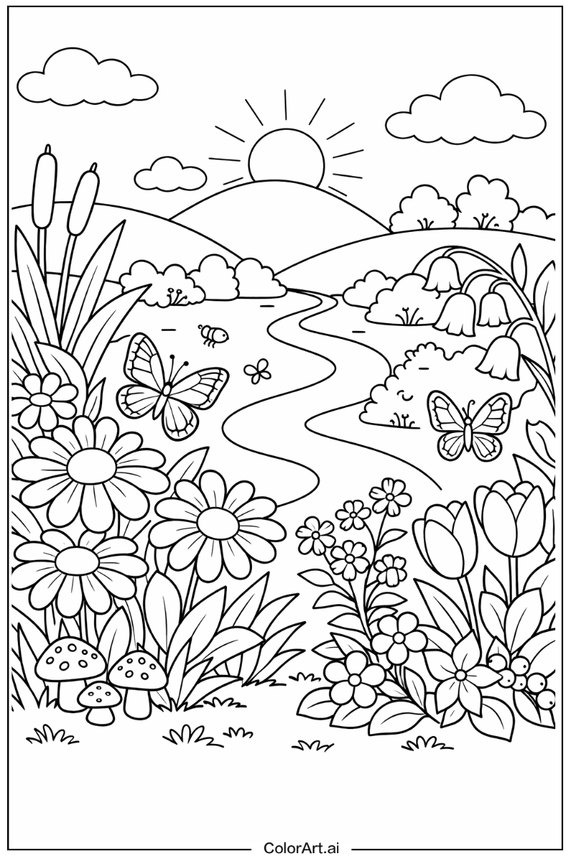 Foliage Floral Scene 2