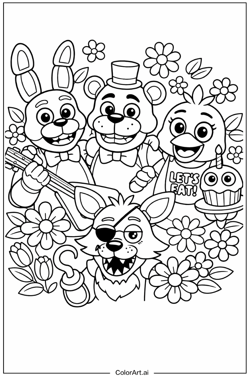 Fnaf with Flowers 4