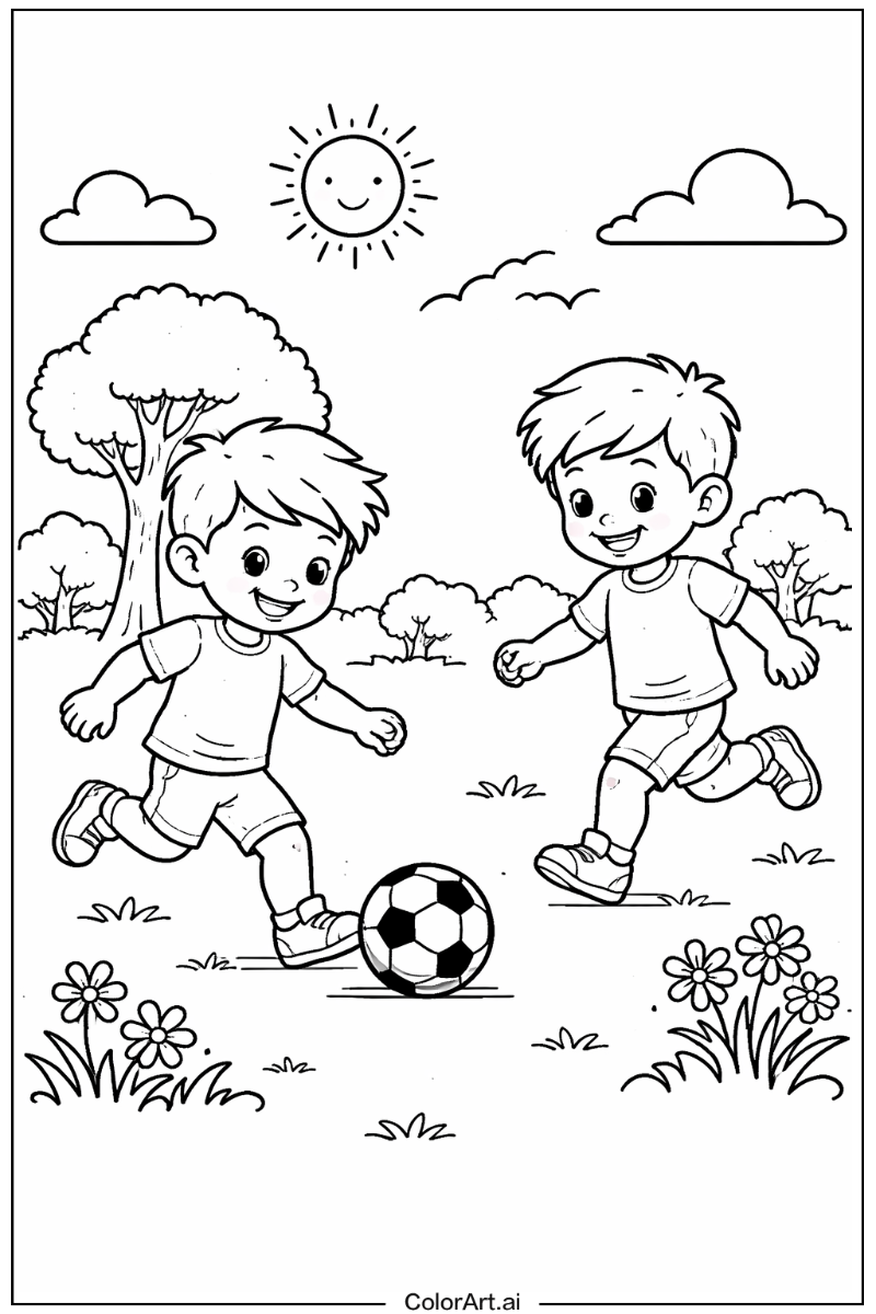 Football Playing Outside 2