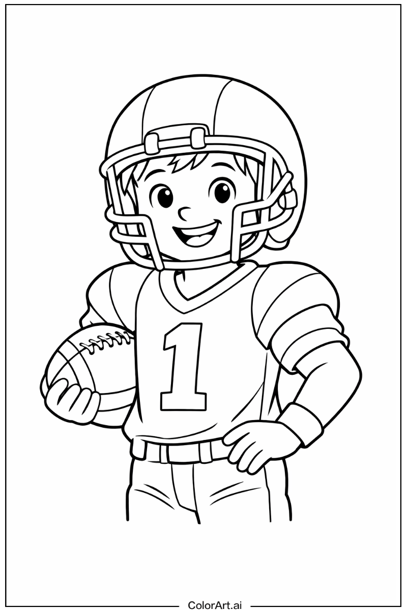 Happy Football Portrait