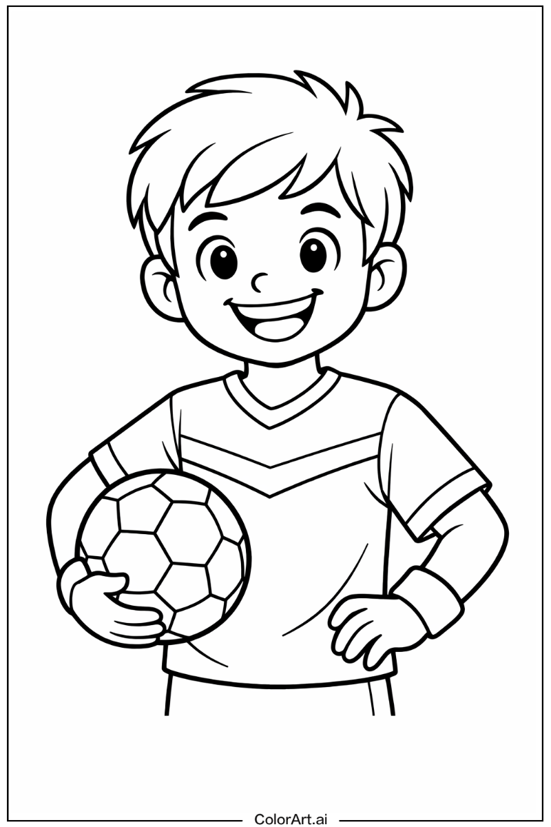 Happy Football Portrait 3