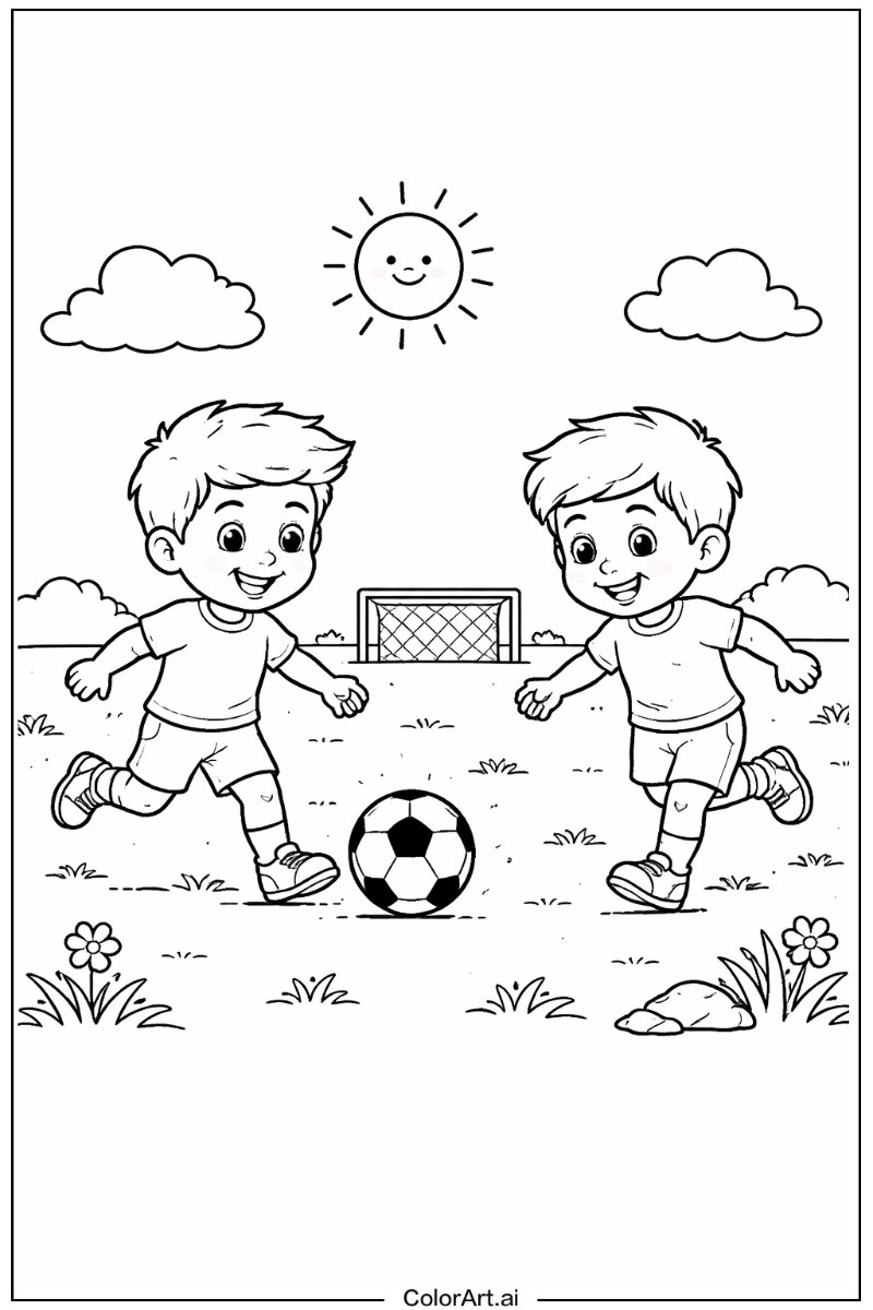 Football Playing Outside 3