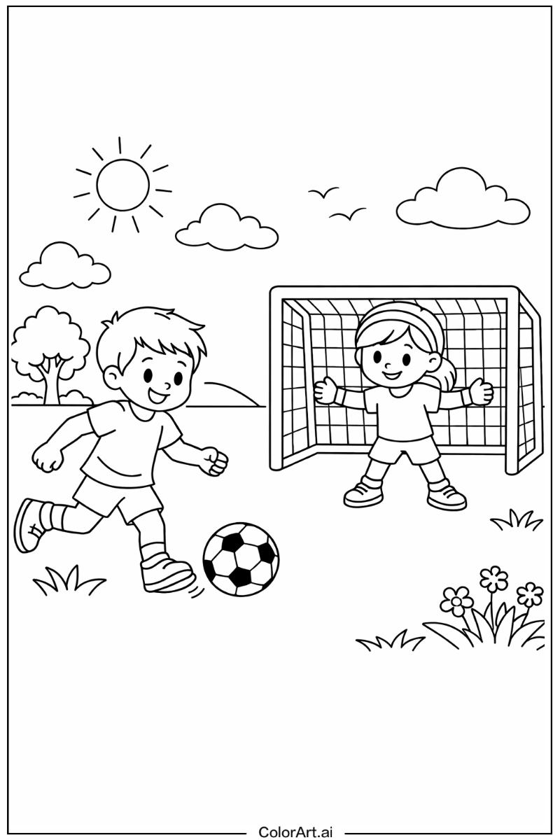 Football Playing Outside 4