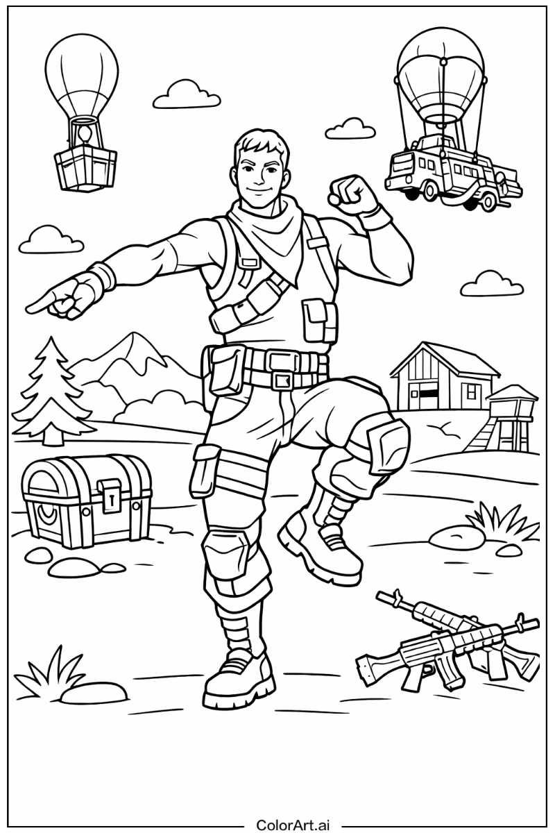 Fortnite with Default dance Theme