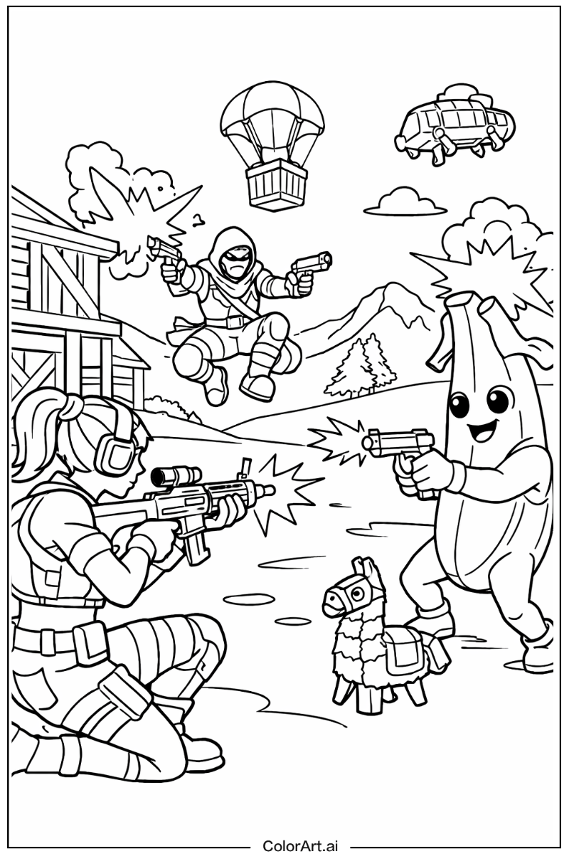 Fortnite with Shooting Theme