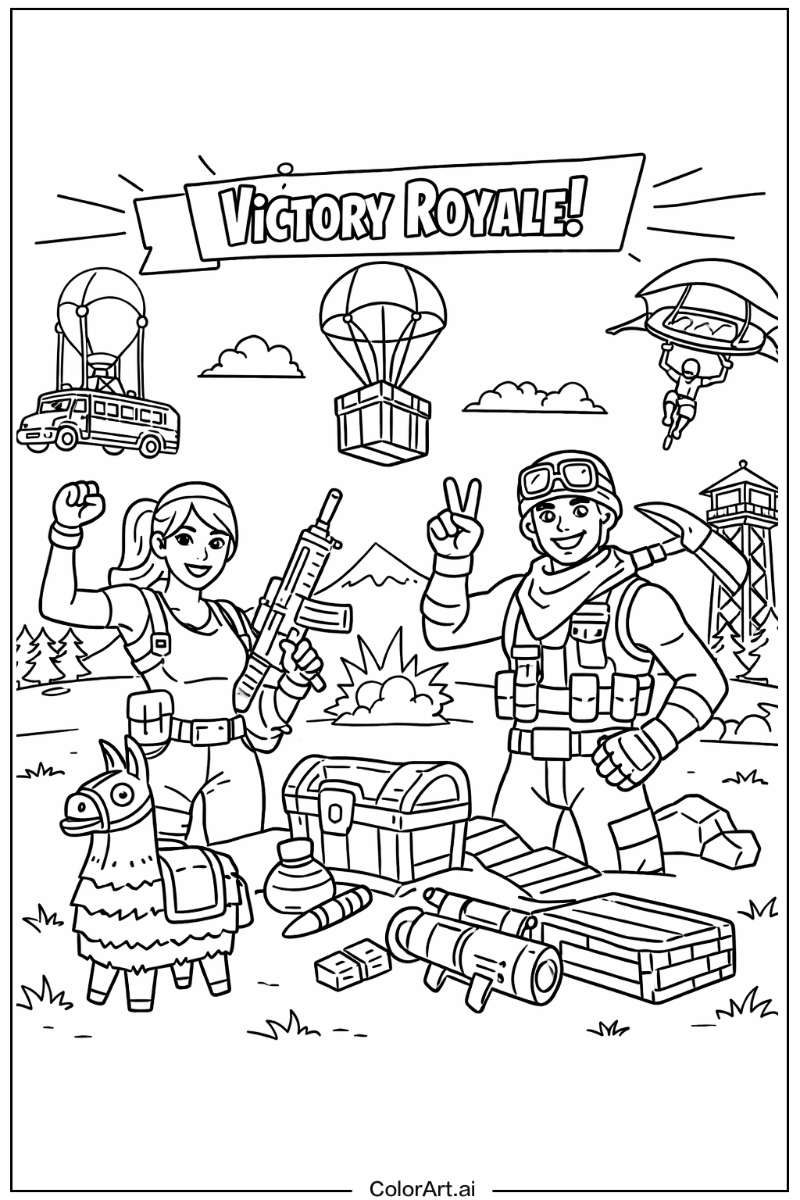 Victory royale Fortnite Scene