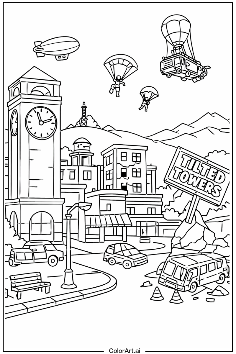 Fortnite with Tilted towers Theme