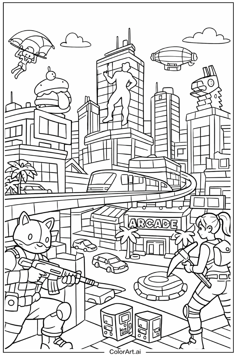 Mega city Fortnite Scene