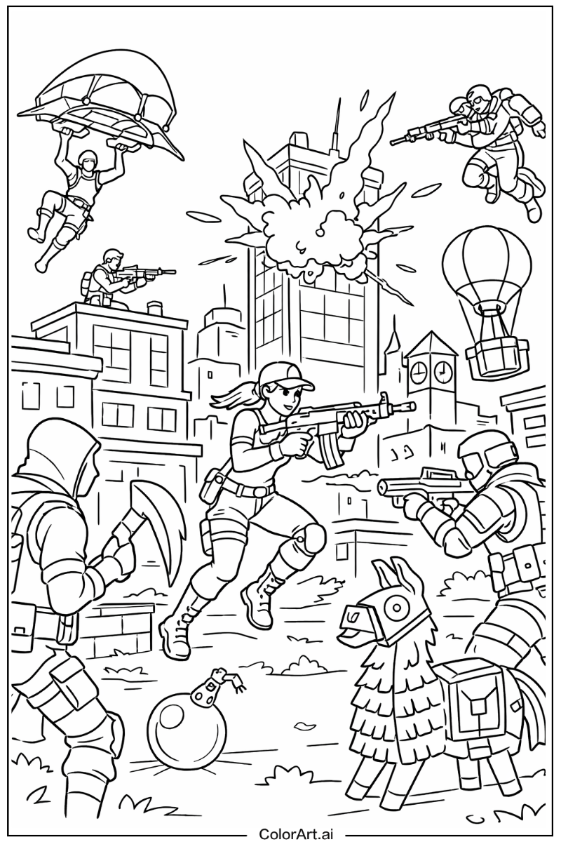 City battle Fortnite Design