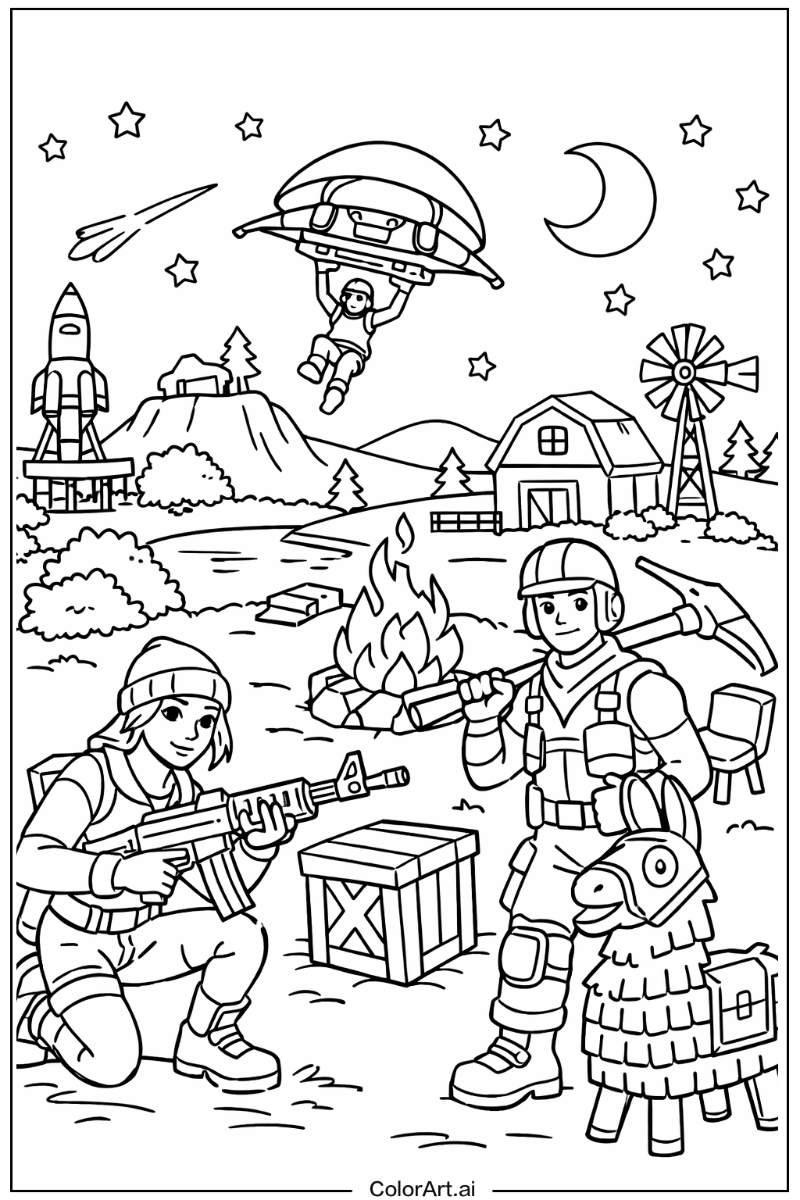 Night scene Fortnite Scene