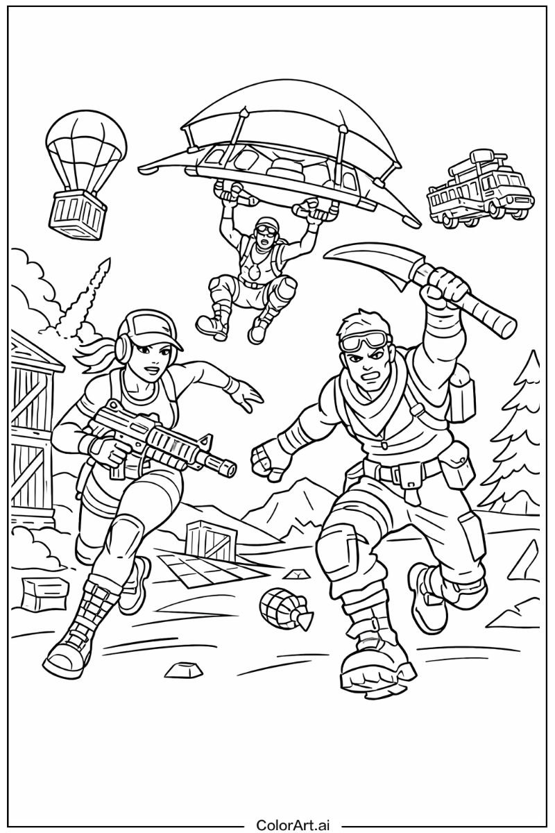 Fortnite with Action pose Theme