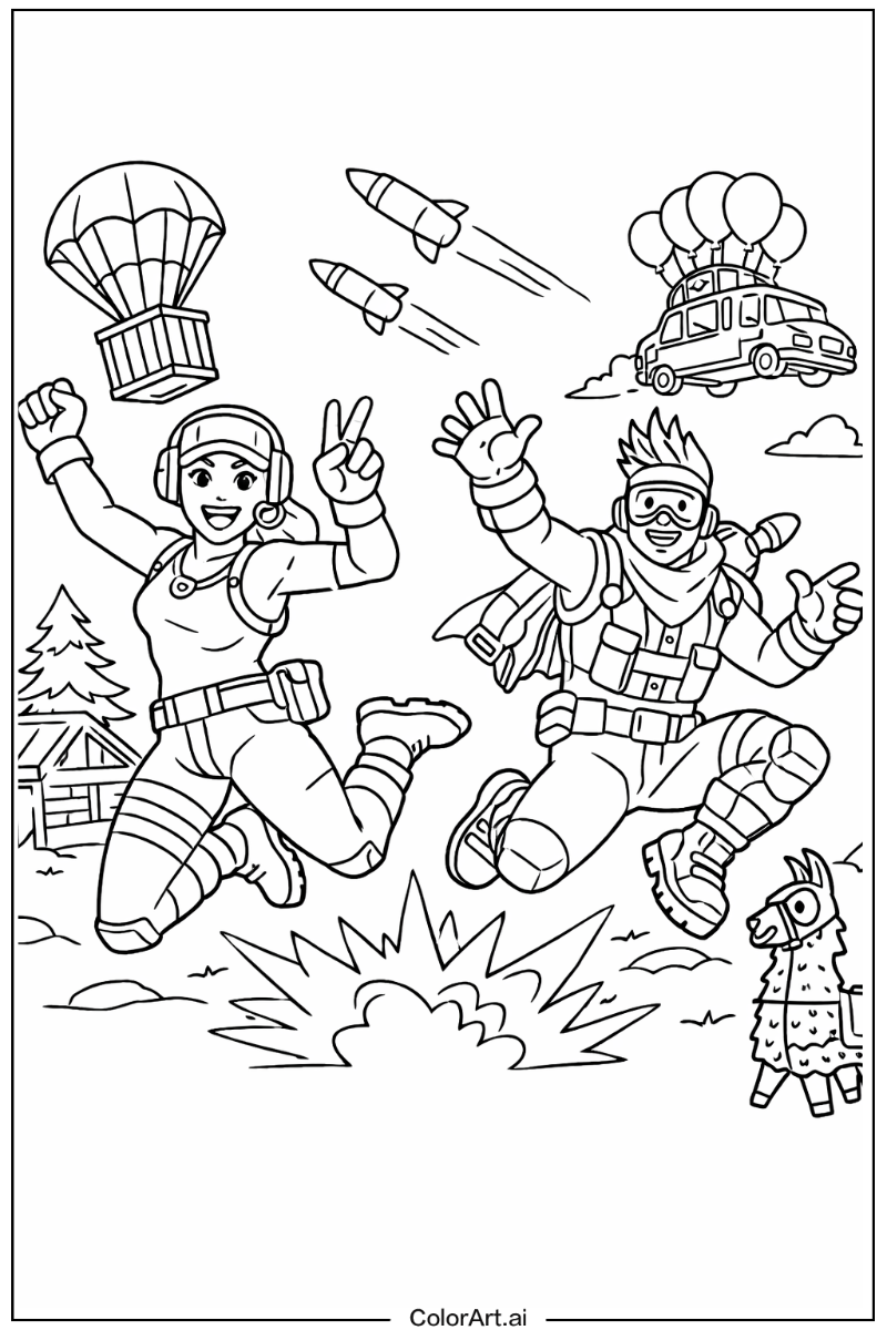 Fortnite with Jumping Theme