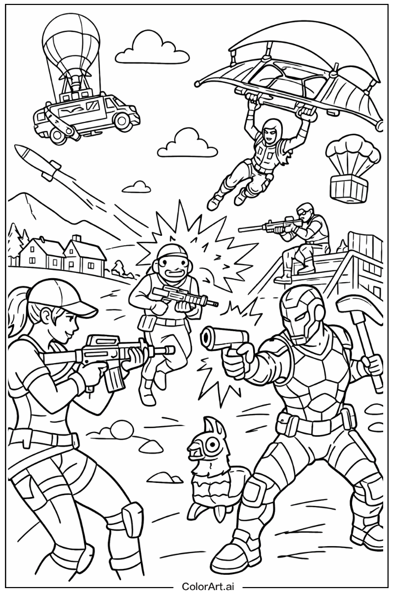 Battle scene Fortnite Scene