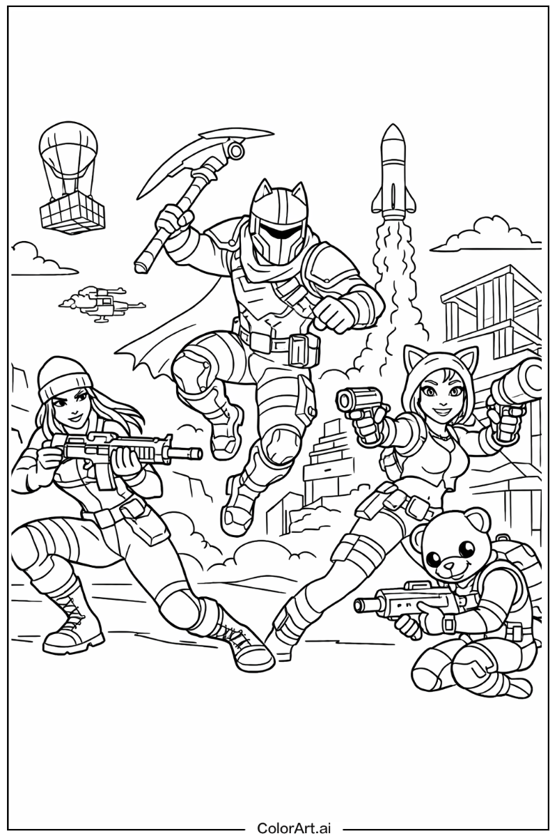 Fortnite with Group action Theme